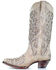 Image #3 - Corral Women's Glitter Inlay and Crystals Wedding Boots - Snip Toe, White, hi-res