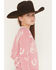 Image #2 - Self Esteem Girls' Horseshoe and Boots Sweater, Pink, hi-res