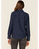 Levi's Women's Dark Wash Long Sleeve Pearl Snap Western Denim Shirt , Dark Blue, hi-res