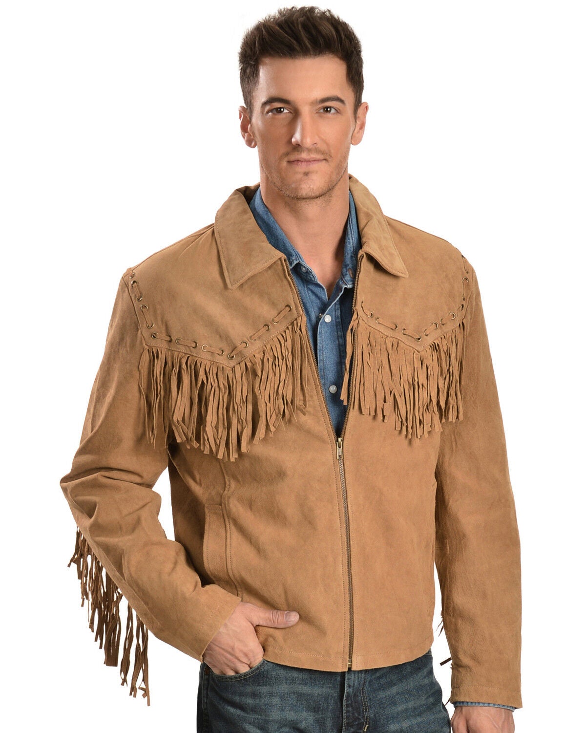 Scully Fringed Suede Leather Short 