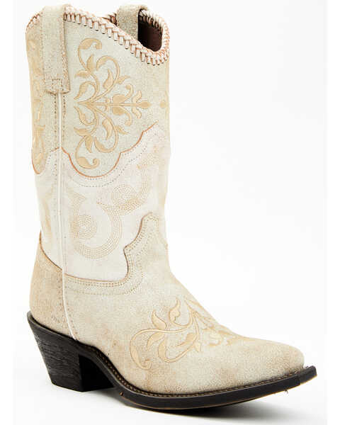Image #1 - Laredo Women's Aretha Western Boots - Snip Toe, Off White, hi-res