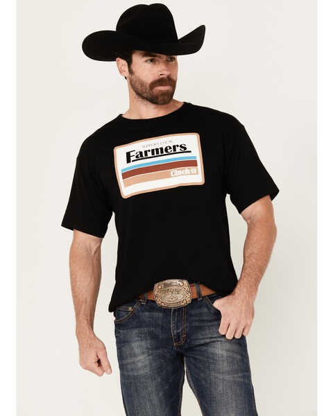 Image #1 - Cinch Men's Support Local Farmers Short Sleeve T-Shirt, Black, hi-res