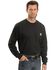 Carhartt Men's Loose Fit Heavyweight Long Sleeve Logo Pocket Work T-Shirt, Black, hi-res