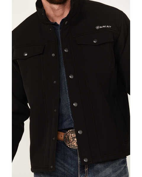 Image #3 - Ariat Men's Vernon Sherpa 2.0 Snap Softshell Jacket, Black, hi-res