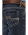 Cody James Youth Boys' Clive Dark Wash Stretch Slim Bootcut Jeans, Blue, hi-res