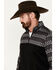 Image #2 - RANK 45® Men's Grove Striped Print 1/4 Zip Pullover , Black, hi-res