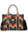 Image #1 - Wrangler Women's Southwestern Print Small Canvas Crossbody Bag, Black, hi-res