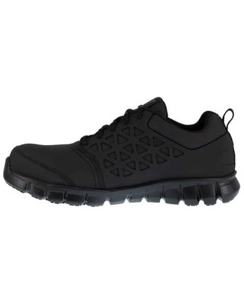 Reebok Men's Sublite Cushioned Work Shoes - Composite Toe, Black, hi-res