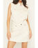 Image #3 - Wrangler Women's Sleeveless Snap Denim Mini Dress, White, hi-res