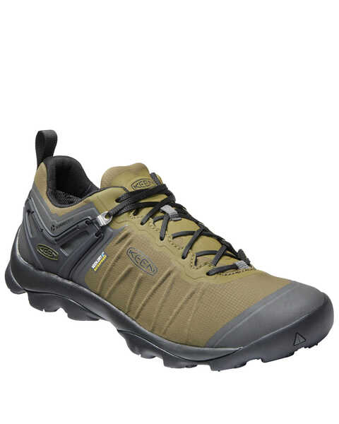 Image #1 - Keen Men's Venture Waterproof Hiking Boots - Soft Toe, Green, hi-res
