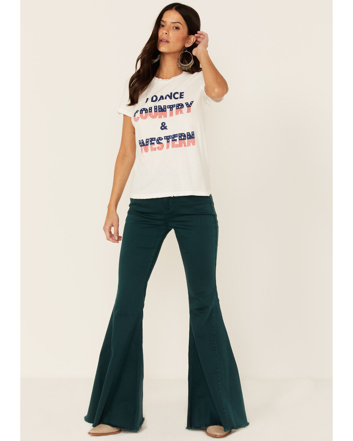 Image #2 - Bandit Women's White I Dance Country & Western Graphic Tee, White, hi-res