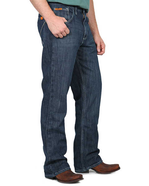 Image #2 - Wrangler 20X Men's 42 Vintage Bootcut Flame-Resistant Work Jeans, Denim, hi-res