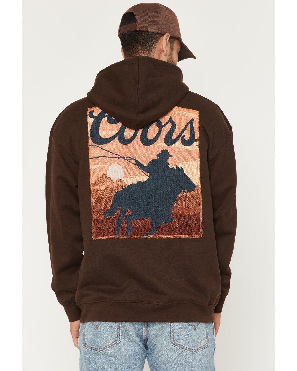 Coors Men's Desert Rider Hooded Sweatshirt, Dark Brown, hi-res
