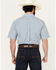 Image #4 - Ariat Men's Richard Plaid Print Short Sleeve Button-Down Performance Western Shirt, Blue, hi-res