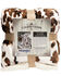 Image #5 - Carstens Home Tri-Color Cowhide Plush Sherpa Throw, Brown, hi-res