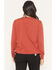 Image #4 - Carhartt Women's TENCEL&trade; Fiber Series Loose Fit Long Sleeve Crewneck Pocket T-Shirt, Red, hi-res