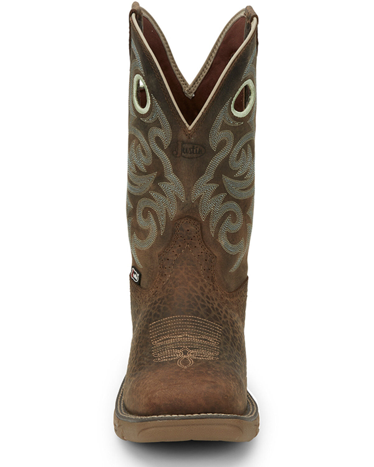 Image #4 - Justin Men's 11" Rush Western Boots - Broad Square Toe, Brown, hi-res