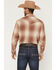 Image #4 - Cody James Men's Smoke Mountain Plaid Print Long Sleeve Snap Flannel Shirt, Lt Brown, hi-res