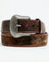Image #1 - Wrangler Men's Hair-On Embossed Leather Belt, Brown, hi-res