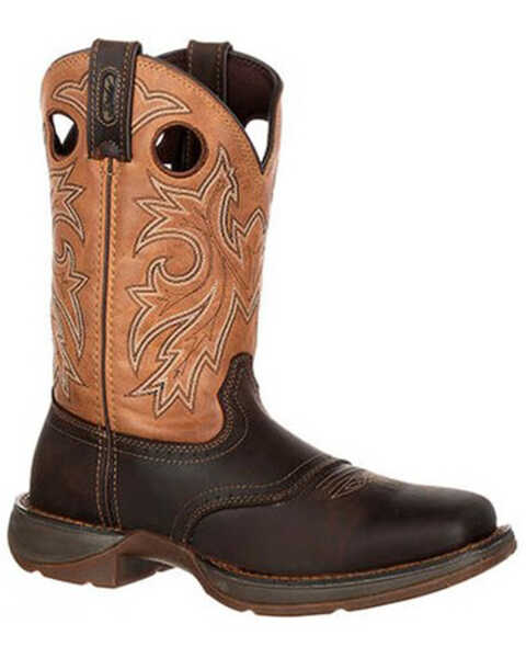 Durango Men's Rebel Waterproof Western Boots - Steel Toe, Brown, hi-res