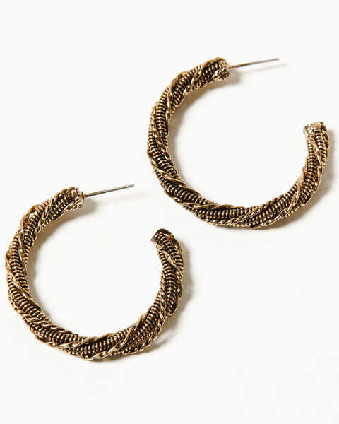 Image #2 - Shyanne Women's Summer Moon Antique Hoop Earring Set , Gold, hi-res