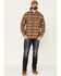 Image #2 - Pendleton Men's Tan Burnside Plaid Long Sleeve Western Flannel Shirt , Tan, hi-res