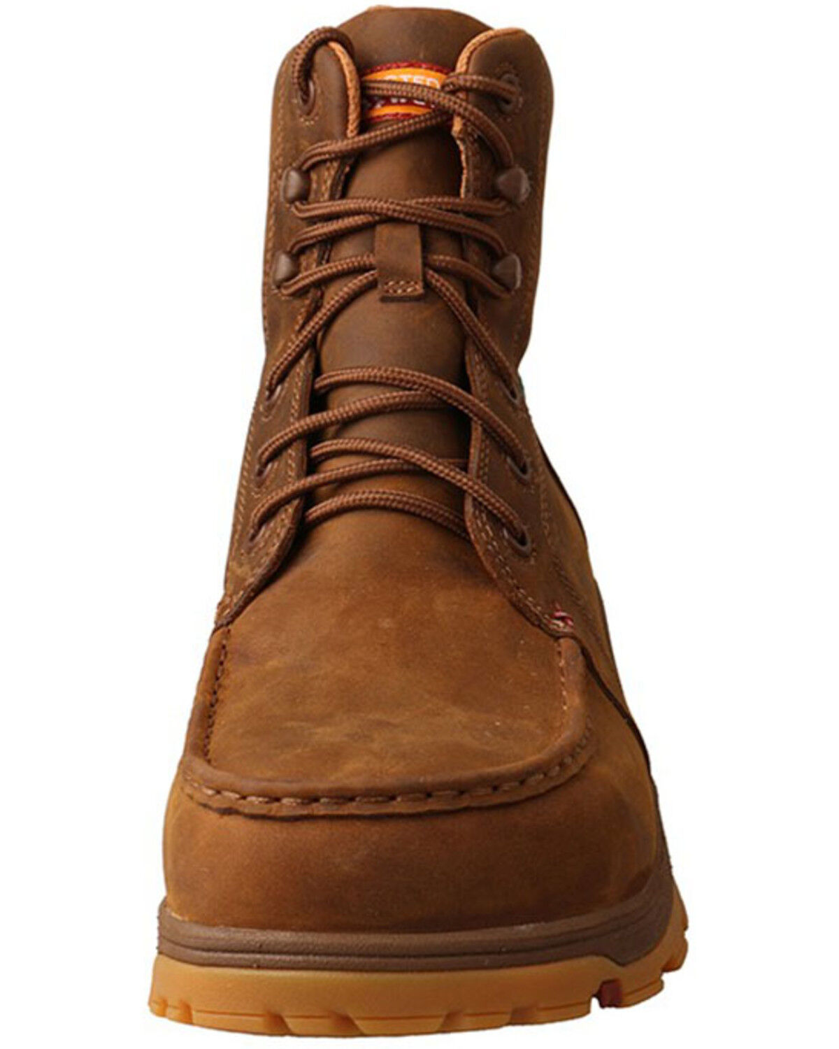Image #4 - Twisted X Men's Oblique Lace-Up Work Boots - Nano Composite Toe, Brown, hi-res