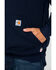 Image #5 - Carhartt Men's FR Hooded Pullover Solid Work Sweatshirt , Navy, hi-res