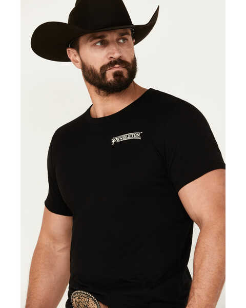 Image #3 - Pendleton Men's Saltillo Sunset Longhorn Short Sleeve Graphic T-Shirt , Black, hi-res