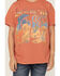 Image #3 - American Highway Girls' Best In The West Short Sleeve Graphic Tee, Rust Copper, hi-res