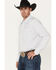 Wrangler 20X Men's Competition Advanced Comfort Print Long Sleeve Snap Shirt, Blue, hi-res