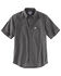 Image #2 - Carhartt Men's Rugged Flex Rigby Short Sleeve Work Shirt - Tall, Charcoal, hi-res
