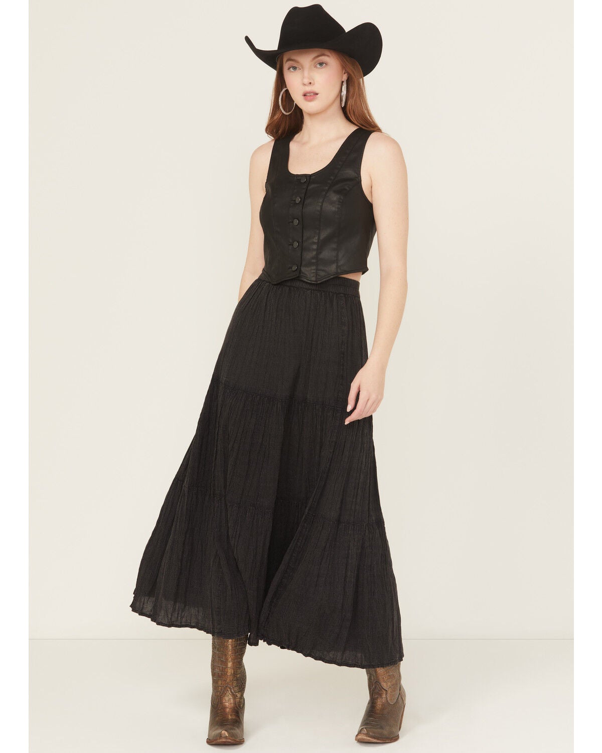 Scully Women's Broomstick Maxi Skirt, Black, hi-res