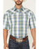Image #3 - Stetson Men's Plaid Print Short Sleeve Snap Western Shirt, Blue, hi-res