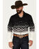Image #1 - Rock & Roll Denim Men's Southwestern Print Long Sleeve Snap Stretch Western Shirt, Black, hi-res