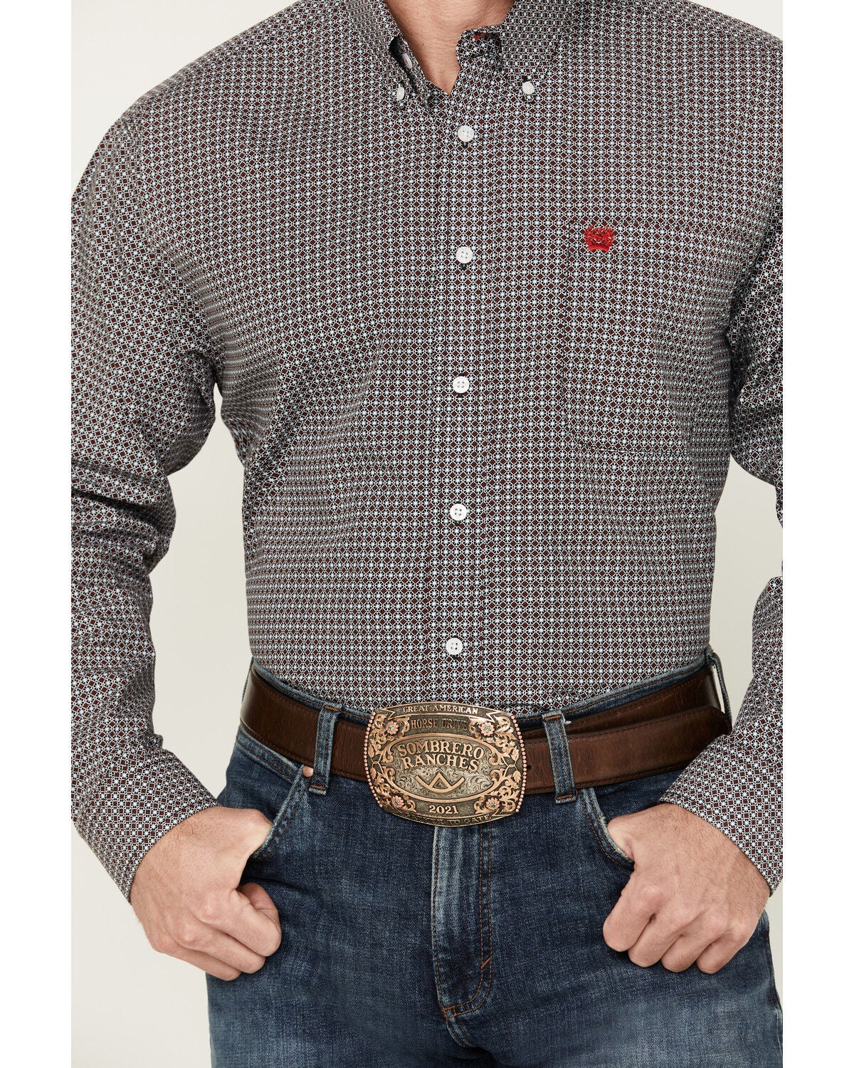 Cinch Men's Black Long Sleeve Button Shirt