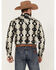 Image #4 - Rock & Roll Denim Men's Vertical Olive Southwestern Print Long Sleeve Snap Western Shirt , Olive, hi-res