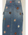 Image #4 - Driftwood Women's Medium Wash Floral Embroidered Denim Cargo Midi Skirt, Dark Wash, hi-res