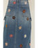 Image #4 - Driftwood Women's Medium Wash Floral Embroidered Denim Cargo Midi Skirt , Dark Wash, hi-res