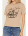 Image #3 - Blended Women's Rope Stitch Horse Short Sleeve Graphic Tee, Tan, hi-res