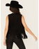 Image #4 - Vocal Women's Studded Faux Suede Vest, Black, hi-res