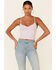 Image #1 - Wild Moss Women's Rib Knit V-Neck Crop Cami, Lavender, hi-res