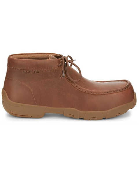 Image #2 - Justin Men's Cappie Cowhide Leather Shoe - Alloy Toe , Brown, hi-res