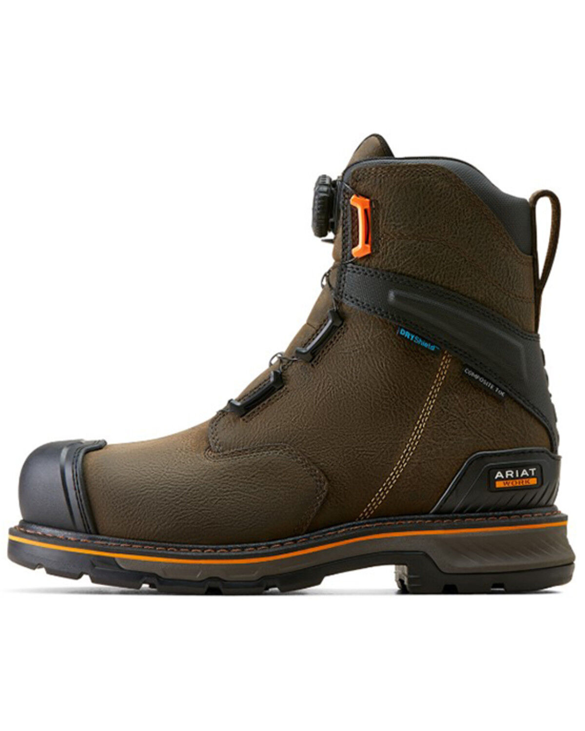 Image #2 - Ariat Men's 8" Stump Jumper BOA® Waterproof Work Boots - Composite Toe, Brown, hi-res
