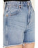 Wrangler Women's Light Wash High Rise A-Line Cutoff Donna Shorts, Blue, hi-res