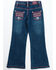 Image #3 - Cowgirl Hardware Toddler Girls' Medium Wash Southwestern Bootcut Jeans , Blue, hi-res