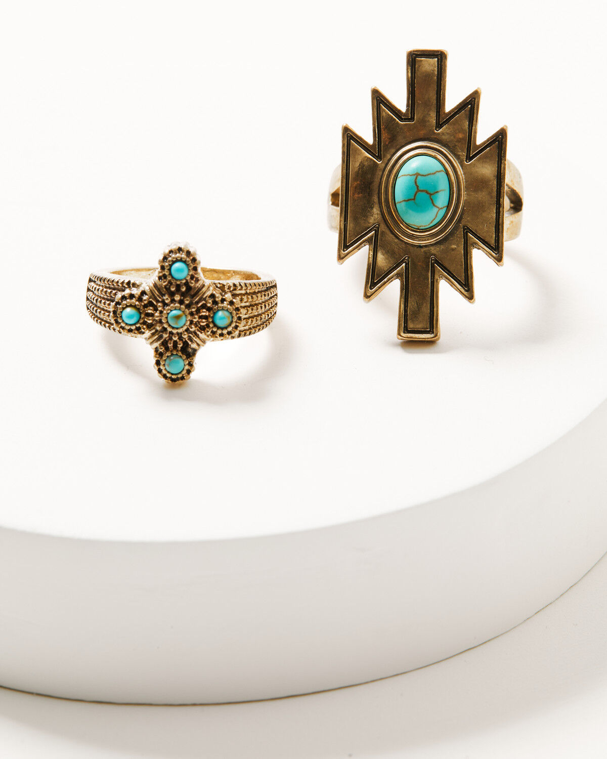 Image #3 - Shyanne Women's Summer Solstice Southwestern Charm Ring Set - 5 Piece, Gold, hi-res