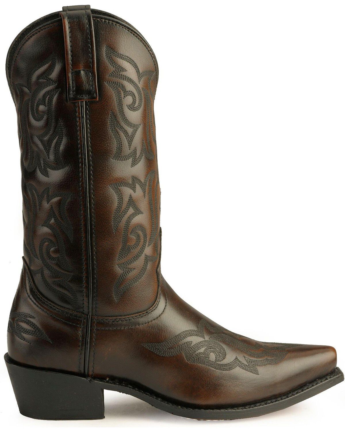 Image #2 - Laredo Men's Hawk Western Boots - Snip Toe, Burnt Apple, hi-res