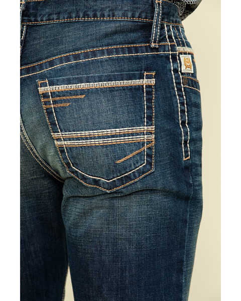 Image #4 - Cinch Men's Ian Rigid Dark Slim Bootcut Jeans , Indigo, hi-res