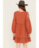 Image #4 - Jolt Women's Embroidered Gauze Dress, Rust Copper, hi-res